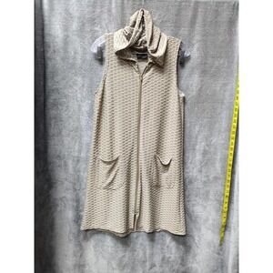 Hooded Cover Up Dress Womens Medium Estimated Bubble Knit Texture Beach Resort